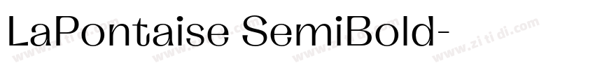 LaPontaise SemiBold字体转换 LaPontaise SemiBold字体转换